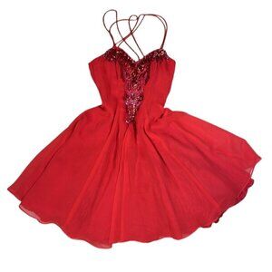 VINTAGE red sequin dress, size 6